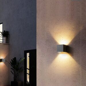 Đèn gắn tường ngoài trời hình vuông 2*6w