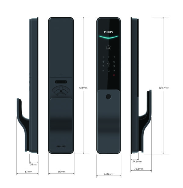 Khóa cửa thông minh Philips DDL801-5HBS